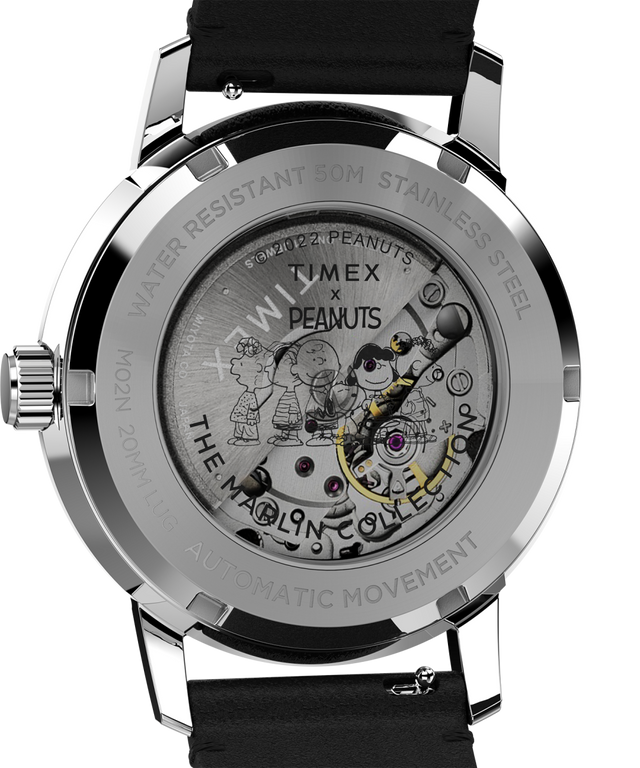 TW2V63100V3 Timex Marlin® Automatic x Snoopy Easy Rider 40mm Leather Strap Watch lifestyle image