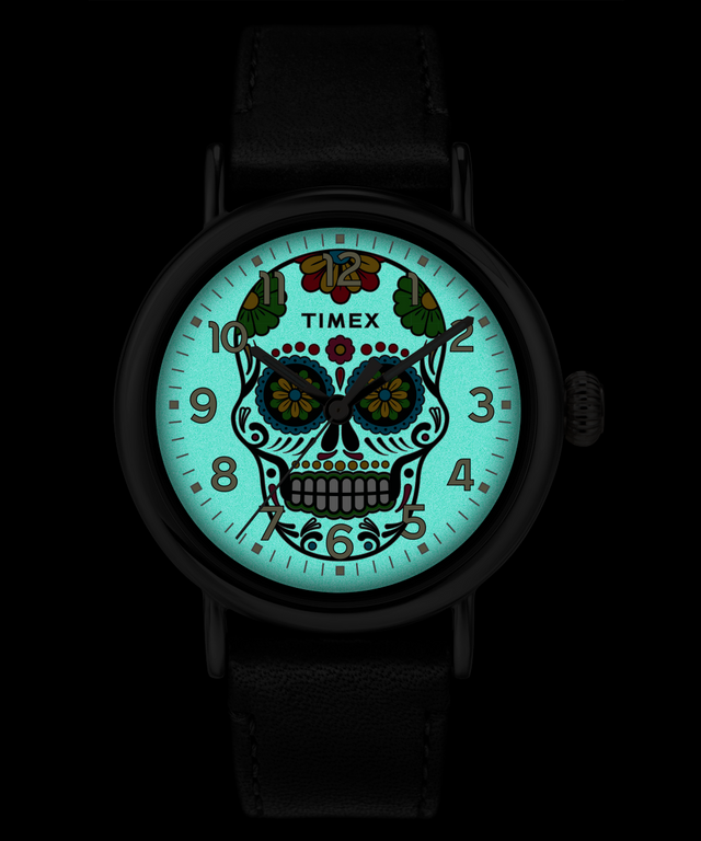 TW2V67500VQ Timex Standard Dia de los Muertos 40mm Leather Strap Watch alternate image