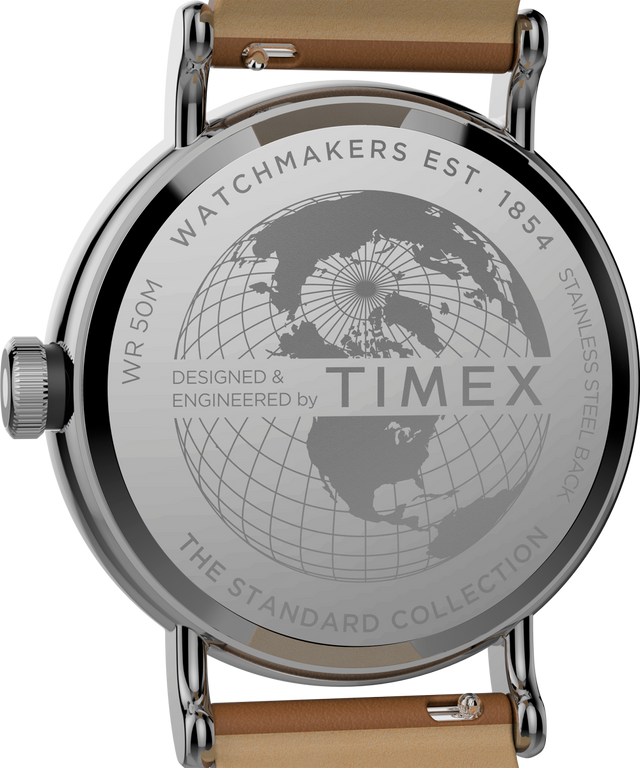 TW2V71500VQ Timex Standard Sub-Second 40mm Apple Skin Leather Strap Watch caseback image