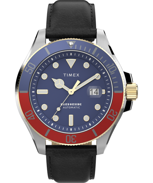 Harborside Coast Automatic 44mm Leather Strap Watch - TW2V72200