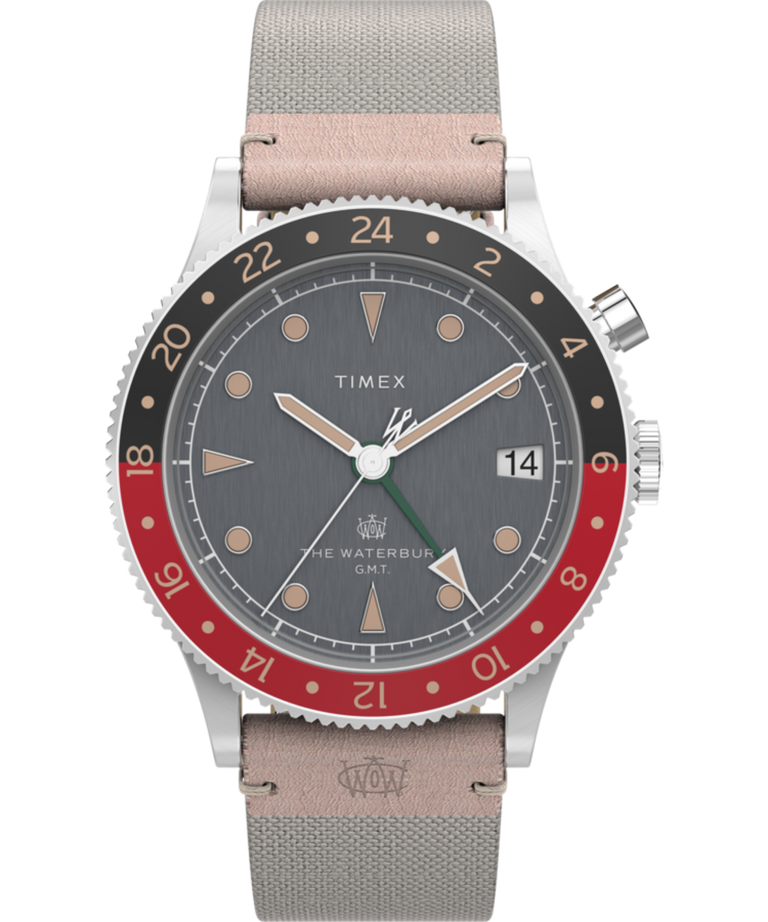 TW2V74100VQ Waterbury Traditional GMT 39mm Mixed Material Strap Watch primary image