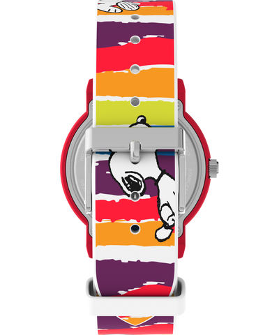 TW2V77700GP Timex X Peanuts Rainbow Paint 36mm Silicone Strap Watch strap image