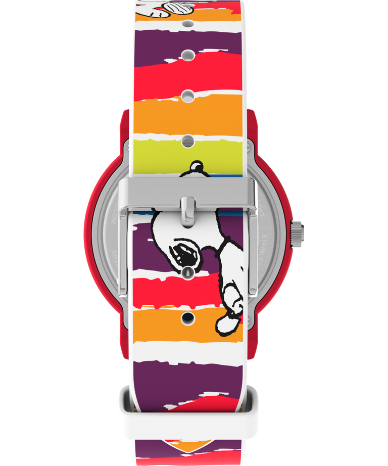 TW2V77700GP Timex X Peanuts Rainbow Paint 36mm Silicone Strap Watch strap image