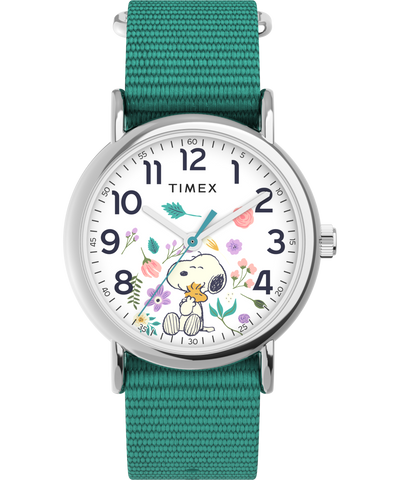 TW2V78000GP Timex Weekender X Peanuts In Bloom 38mm Fabric Strap Watch primary image