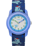 TW7C135009J TIMEX TIME MACHINES® 29mm Blue Shark Elastic Fabric Kids Watch primary image