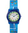 TW7C165009J TIMEX TIME MACHINES® 29mm Blue Soccer Elastic Fabric Kids Watch primary image