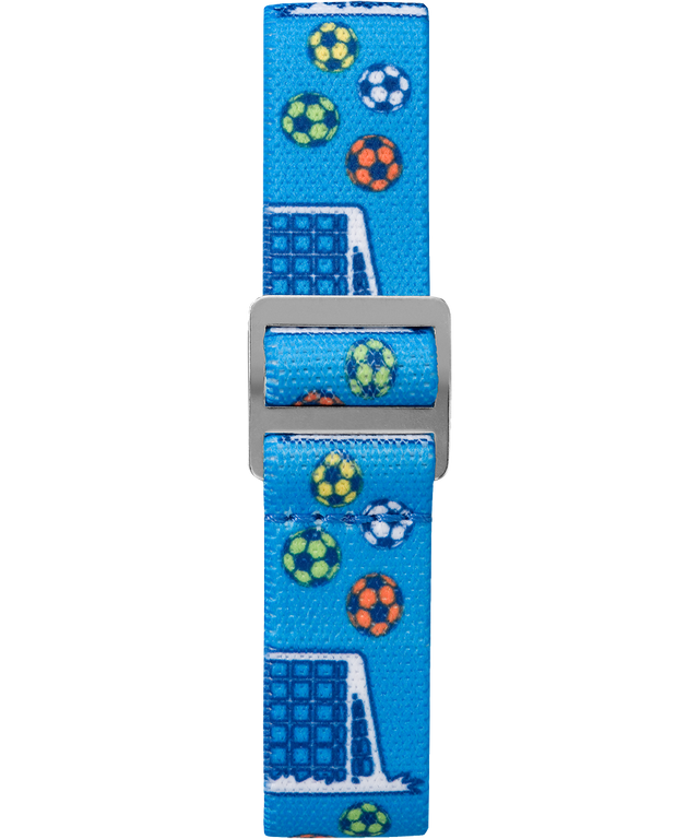 TW7C165009J TIMEX TIME MACHINES® 29mm Blue Soccer Elastic Fabric Kids Watch strap image