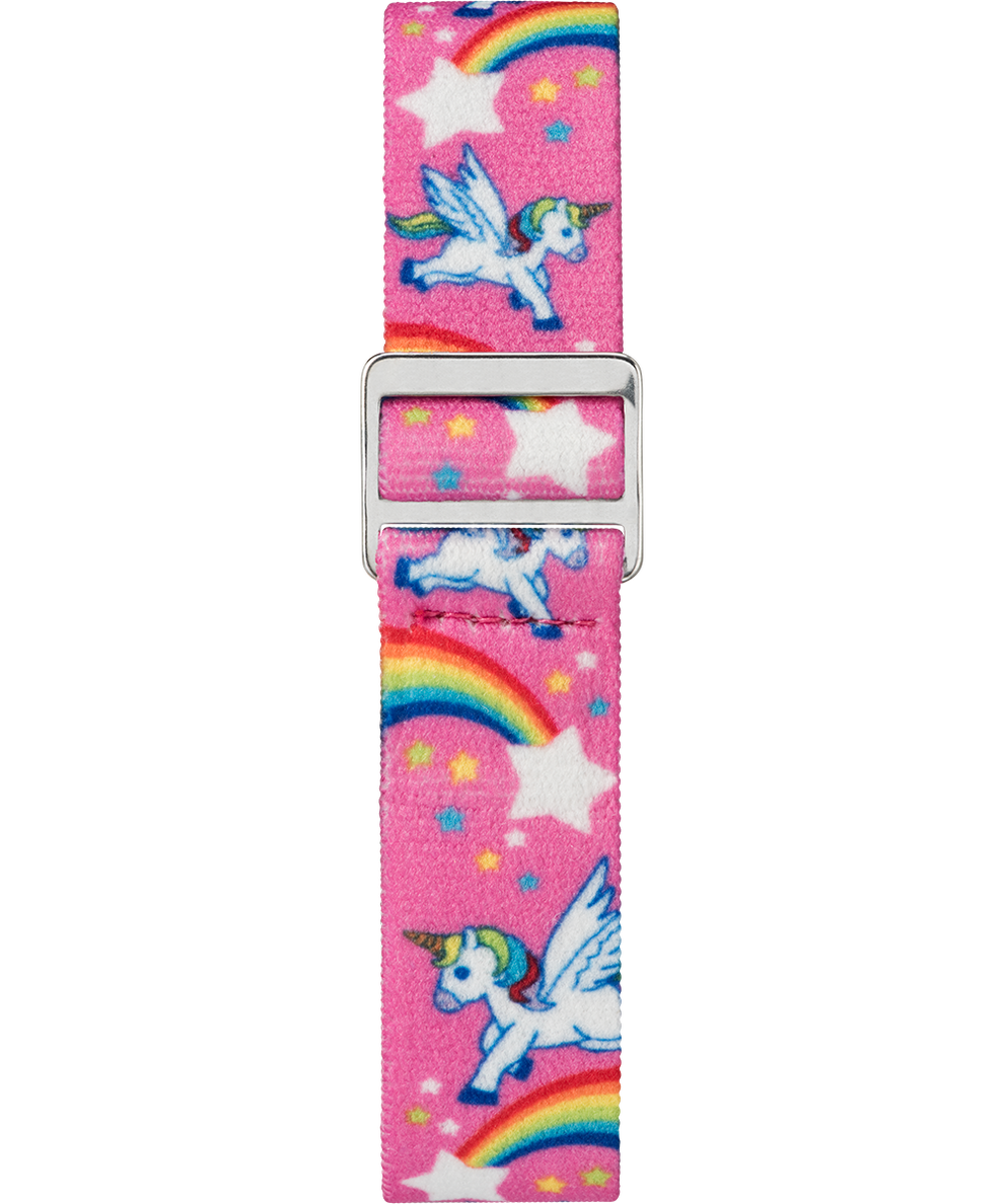 TW7C255009J TIMEX TIME MACHINES® 29mm Rainbow Unicorn Pink Elastic Fabric Kids Watch strap image